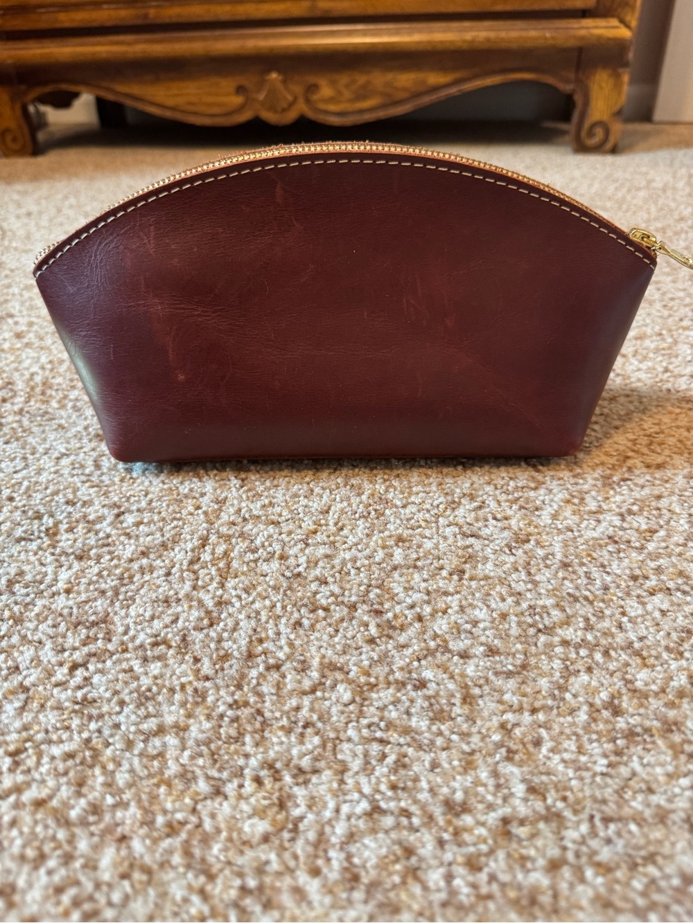 Leather Travel Pouch - Dark Brown
